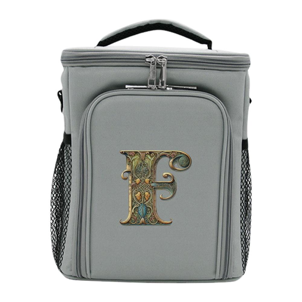 Food Storage Handbag Large Capacity Food Tote Crossbody Lunch Bag Durable Simplicity Outdoor Organizer Case Graphic Letter Print