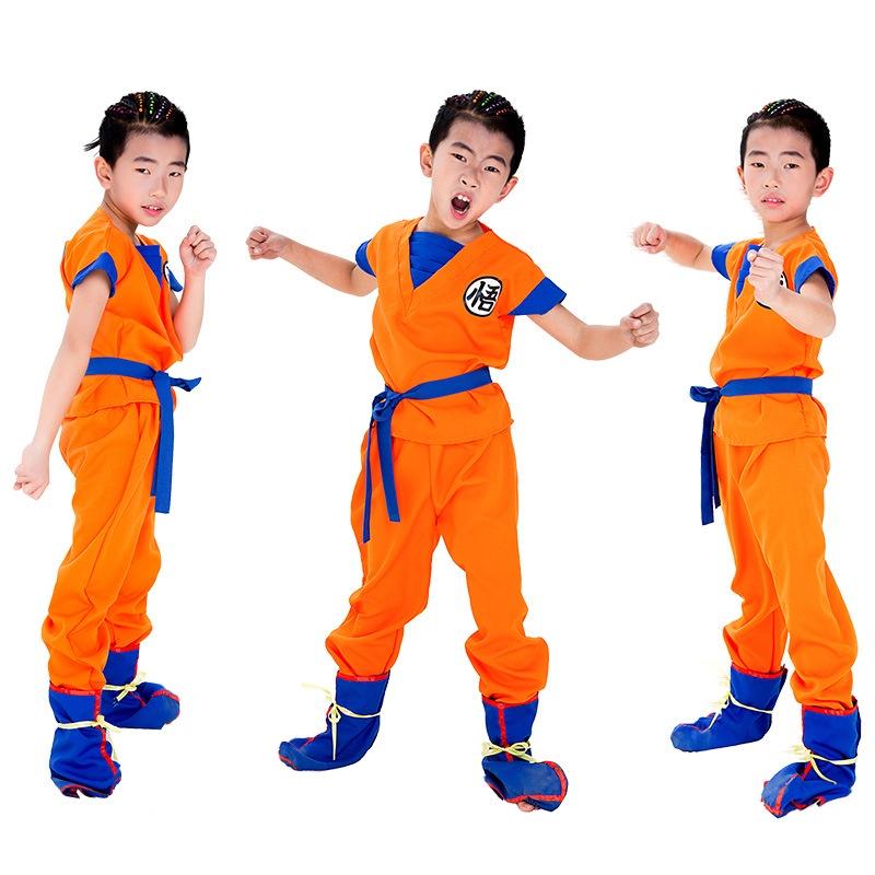 Vibrant Kids Adult Anime Dragon Ball Z Goku Cosplay Costume Set For Fancy Parties