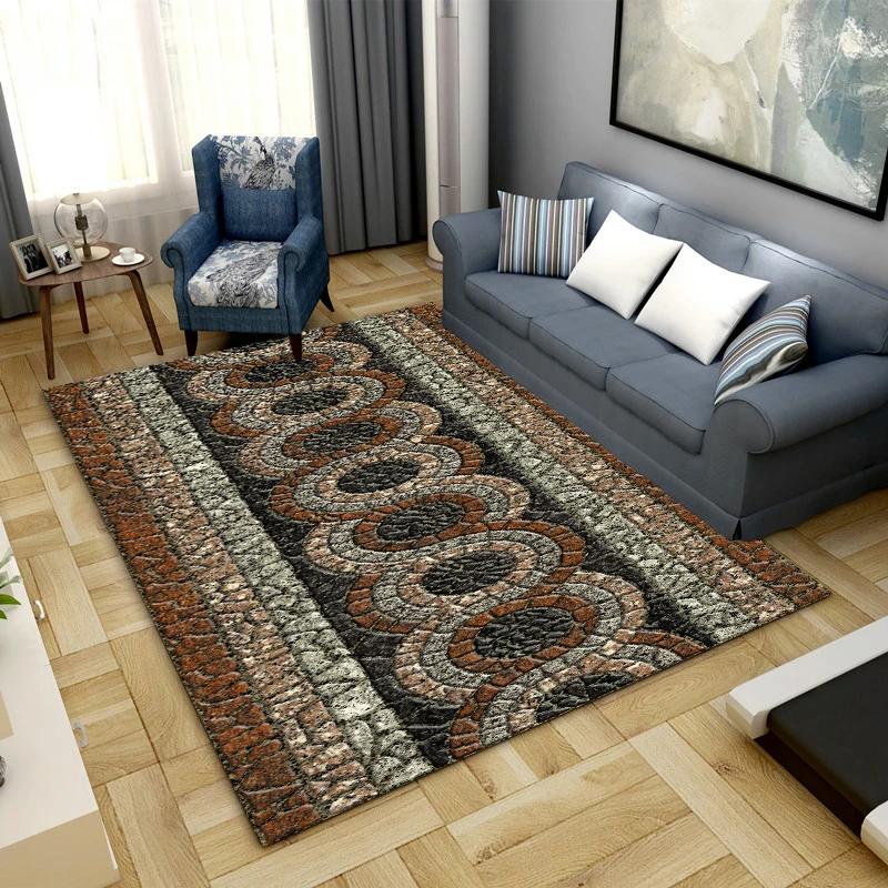 3D Cobblestone Pattern Carpet Bedroom Rug Alfombra Kids Area Rugs for Home Living Room Bedroom Decoration