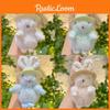 Floral Pattern Plush Bunny Keyring With Hat For Kids Room Decor And Accessories