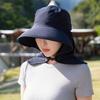 Women Sun Hat Bucket Hat with Large Shawl for Travel Hiking Shopping