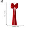 80/180cm Giant Bow Christmas Tree Top Decoration Christmas Front Door Bow With Long Ribbon Velvet Flower Wreath Wall Decoration
