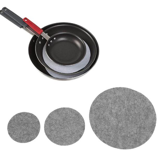 

24Pcs Soft Felt Plate Dividers, 3 Sizes Round China Dish Storage Protectors Pads Dish Separators Protectors for Protecting and Stacking Your Cookware