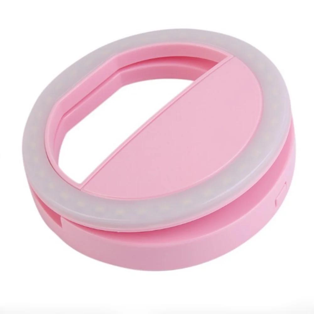 Mobile Phone Light Clip Selfie Fill Light LED Auto Flash Beauty Lens Round Portable Selfie Flashlight Photography Makeup Mirror