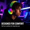 Light-Up Gaming Headset: Wireless Over-Ear Headset with Gradient RGB Lighting Effects