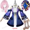 Star Rail Cyrene Cosplay Costume Pink Wig Hair Game Cyrene Cosplay Shoes For Women Role Play Halloween Outfits