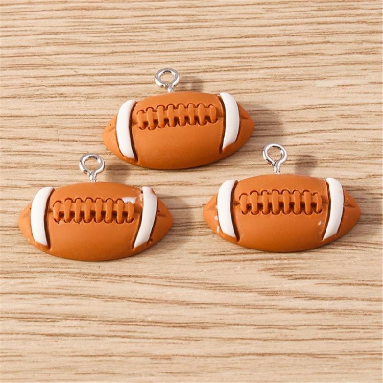5Pieces Football Pendants Jewelry Making Part Fashion Accessory Perfect for Unique Jewelry Making and Craft Accessories