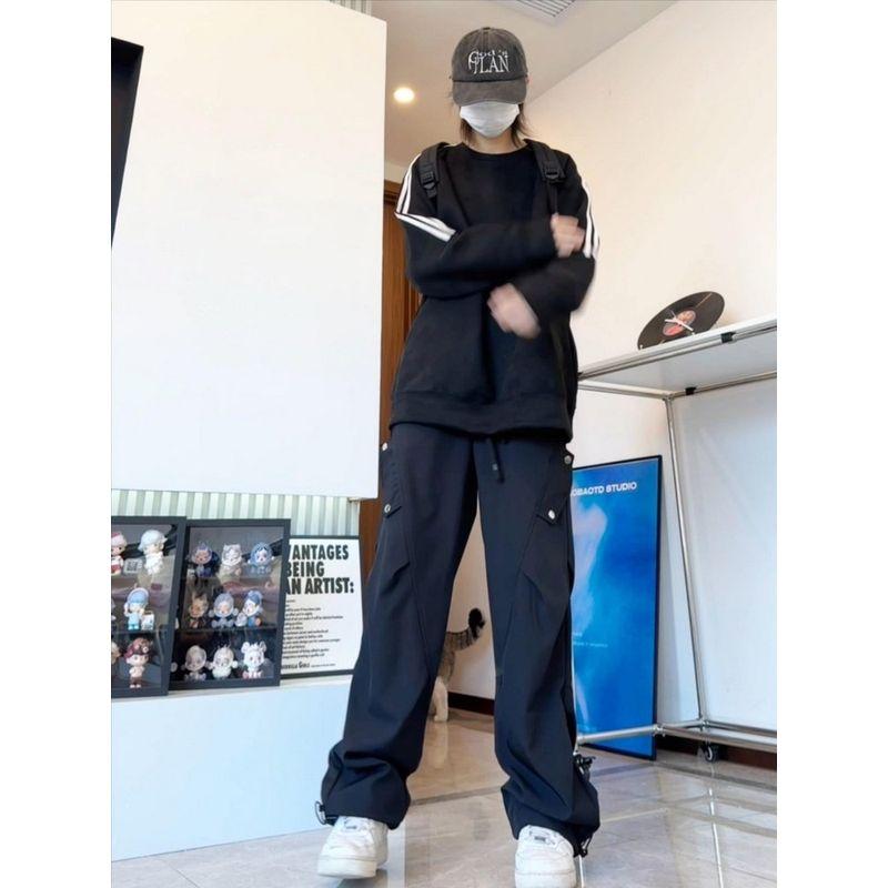 Autumn Work Pants, Autumn Style Wide-Leg Loose Straight-Leg Pants, Men's Casual Extended Version Tall Pants