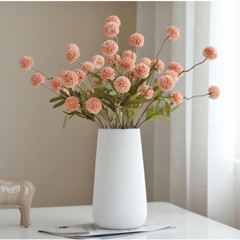Herbst Löwenzahn & Chrysanthemen Seidenblumenarrangement mit Hortensie Kugel