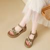 Muffin Platform Sandals Women's Summer Outer Wear Temperament Pearl Fairy Style Skirt Small Man Height Increase Word Sandals