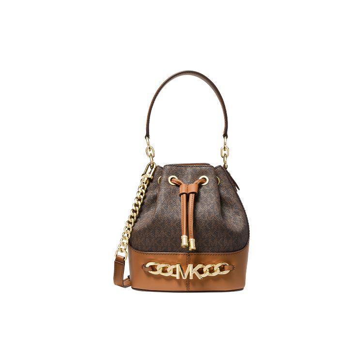 

Michael Kors Mk Devon Classic Monogram Color Block Leather Shoulder Crossbody Bag Small Women bags Dark-Brown Acorn-Brown 32S2GDVC0B-252 Basic Set (Bag+Dust Bag)