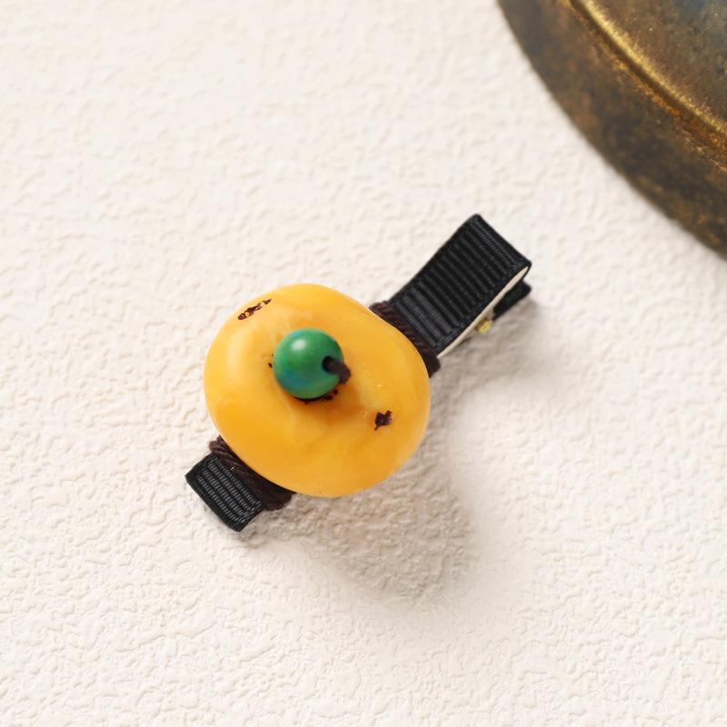 Retro Handmade Hairpin Niche Exquisite Woven Turquoise Beeswax Bangs Side Clip Tibetan Hair Jewelry