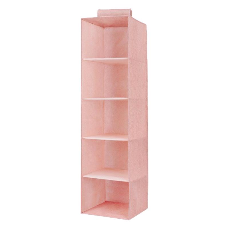 Cotton Linen Hanging Wardrobe Organizer with Multi-Layer Drawers for Clothes and Underwear