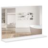 Wall Mounted Bathroom Mirror With Open Shelf Modern Style For Entrance Hallway 60x12x40 Cm White