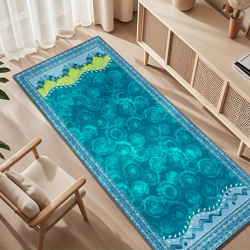 1pc Kitchen Mat, Golden Polka Dot VIP Pattern Printed Mat Thick And Wear-Resistant Suitable for Kitchen, Living Room, Porch, B
