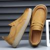Leather men's shoes spring new one-pedal shoes men's breathable retro versatile casual leather shoes men's trend