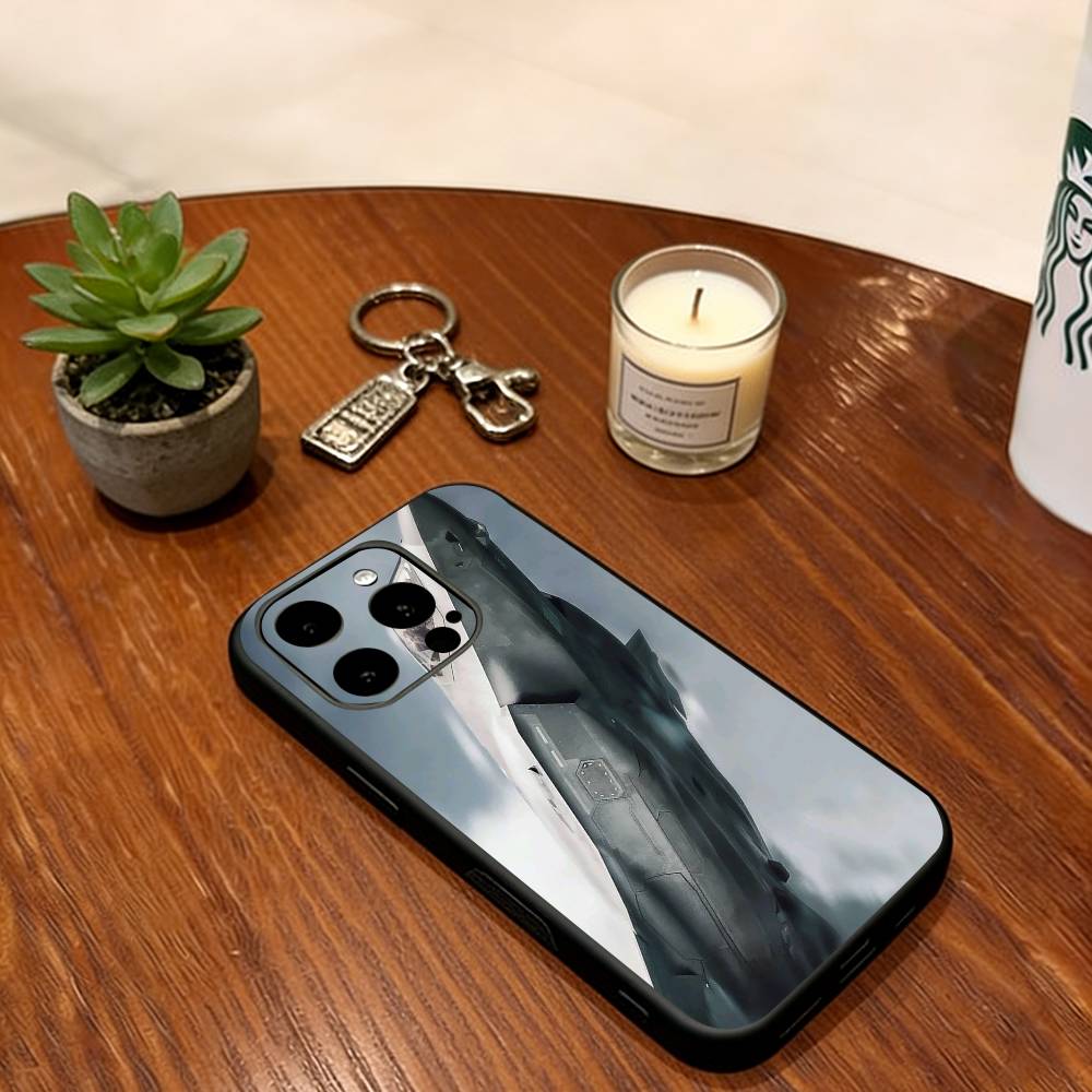 Fighter jets take off Phone Case For iPhone 17,16,15,14,13,12,11 Plus,Pro Max,XS,Soft Silicone Black Cover