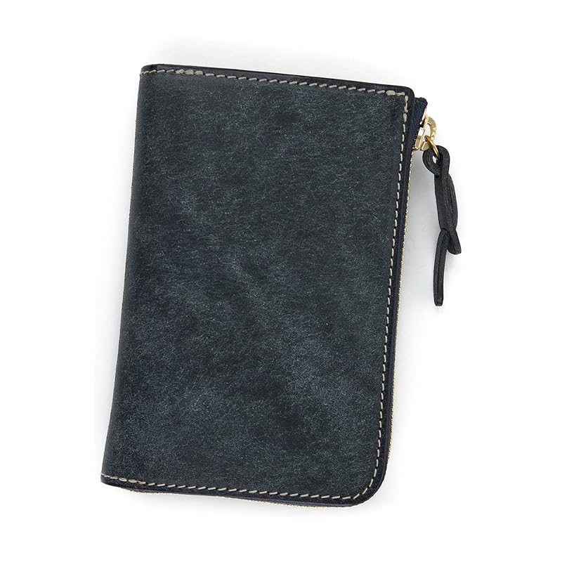 

[Corbo] bifold wallet L-shaped zipper genuine leather navy CO-1LN-1707-73