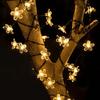 1pc 6.5M30LED Solar String Sakura Lights LED Outdoor Waterproof Festival Garden Decorative Lights Solar Garden Light
