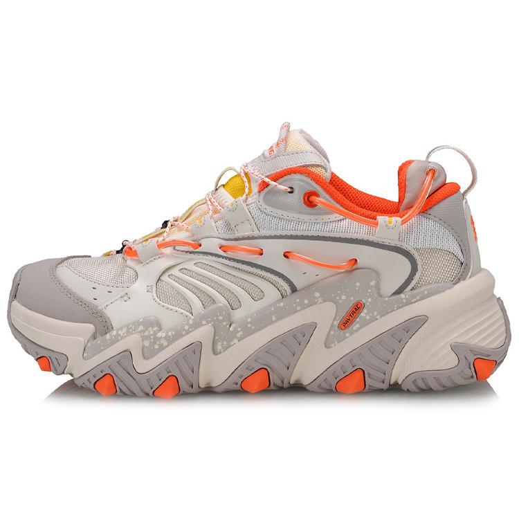 Li Ning X Claw Cat Paw Cushioning Slip Resistant Low top Sports Casual Shoes Women's Gray Orange AGLQ014-3