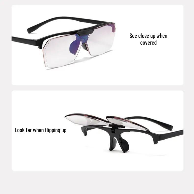 New Fashion Flip-Up Dual-Use HD Reading Glasses for Walking, Driving, Sun Protection – Personalized, Portable, High-End