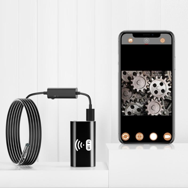Endoscope Camera with Light for Cellphone,Borescope Inspection Camera with Adjustable LED Light Waterproof Snake Camera