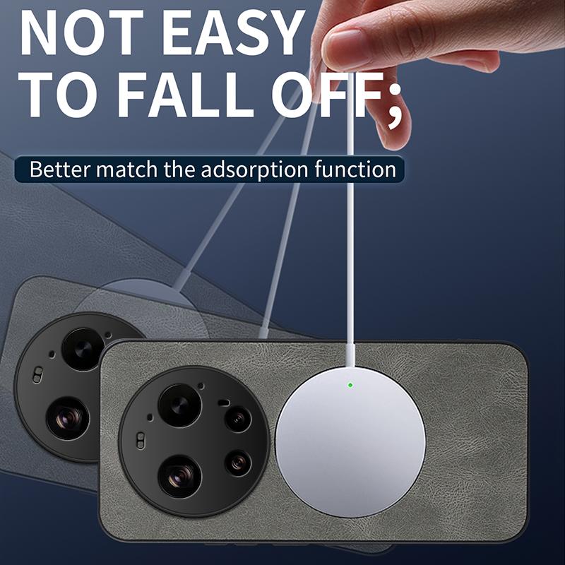 For Xiaomi 17 Ultra 5G Magnetic Case WANLONFENG SD1 Series Nappa Texture PC TPU Phone Cover