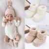 Handmade Baby Booties Warm Knit First Walkers Shoes Elegant Knit Baby Booties Easy Carry Shoes for Toddlers & Infants