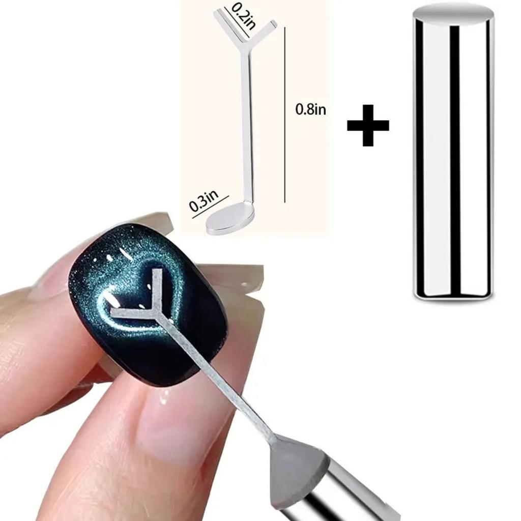 Nail Art Magnetic Pen 3D Cat Eye Painting Nails Art Design Dual-Ended Magnet Wand Gel Polish Magic for Manicure DIY&Salon Tools