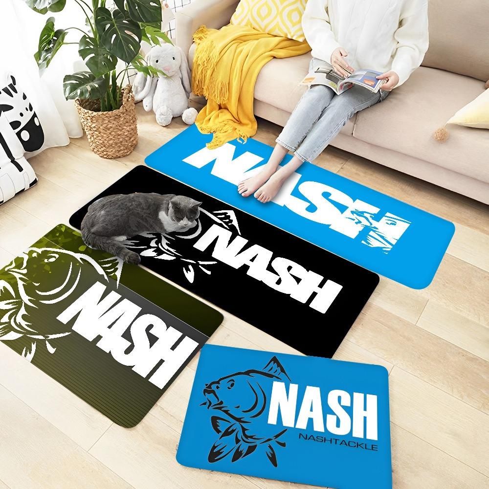 Nash Fishing Logo Mat Bathroom Absorbent Bedroom Door Rug Kitchen Balcony Living Room Entrance Welcome Carpet Home Decoration