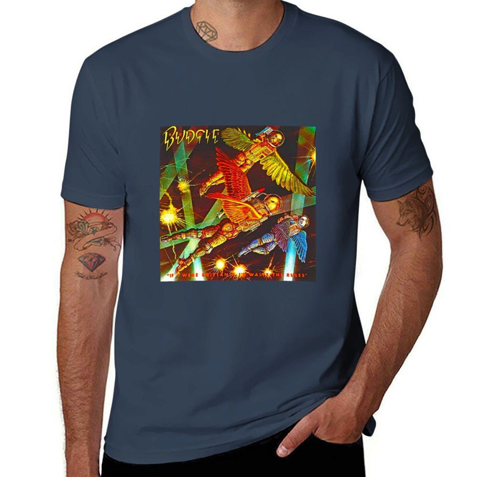 Budgie Band Art Budgie Tshirt Relaxed Casual Short Sleeve Tee S