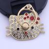 Fingerringhalterung Drehbar Cartoon Strass Anti-Fall 360-Grad Kitty Metall Handyhalter
