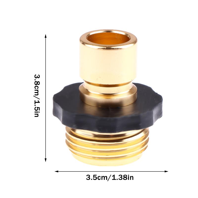 

3 4 Inch Garden Hose Quick Connector Male Female Brass Adapter Fast Install Leak Resistant for Washing Cars Outdoor Plants