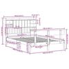 VidaXL Lit bibliothèque sans matelas 140x200 cm bois massif de pin, lit, meuble de chambre à coucher, lit avec rangement, 3321834