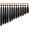 Heat Resistant Premium Organic Bio Protein Fiber Ombre Blonde Weave Bone Straight Hair Bundles Weft Synthetic Hair Extensions