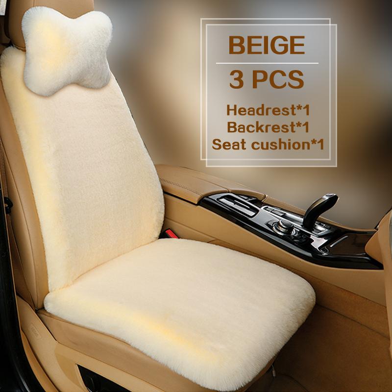 Plush Seat Cover Cushion For Volkswagen Passat B5 B7 B8 Golf 4 5 6 7 Polo Winter warm Plush Protector Interior Accessories