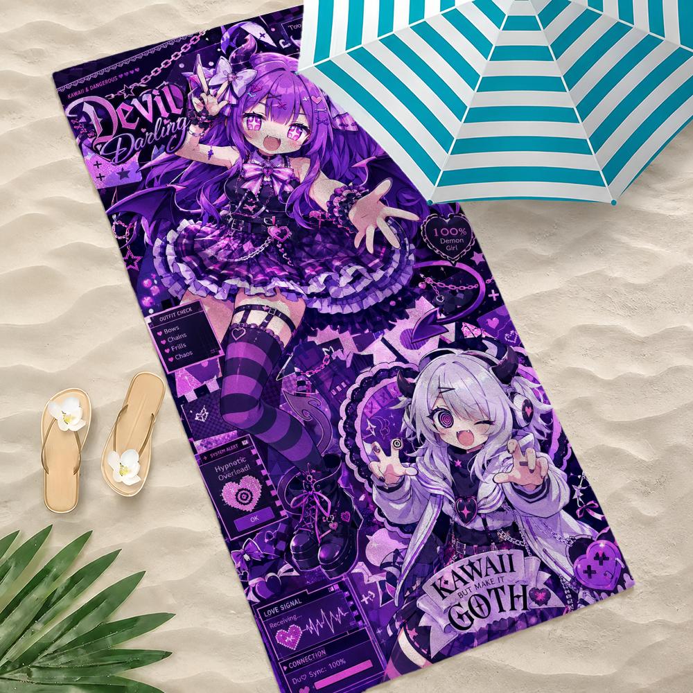 Game Yunyun Syndrome Towel Towel Beach Towel Oversized Quick Dry Towel Absorbent Soft Swim BeachTowels for Men Women
