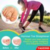 TASZOOS Hammer Toe Straightener Corrector - Toe Corrector (12 Pieces, Nude), Soft Gel Toe Splint Relief for Bunions, Hammer Toes, Curled Toes (2 Diffe