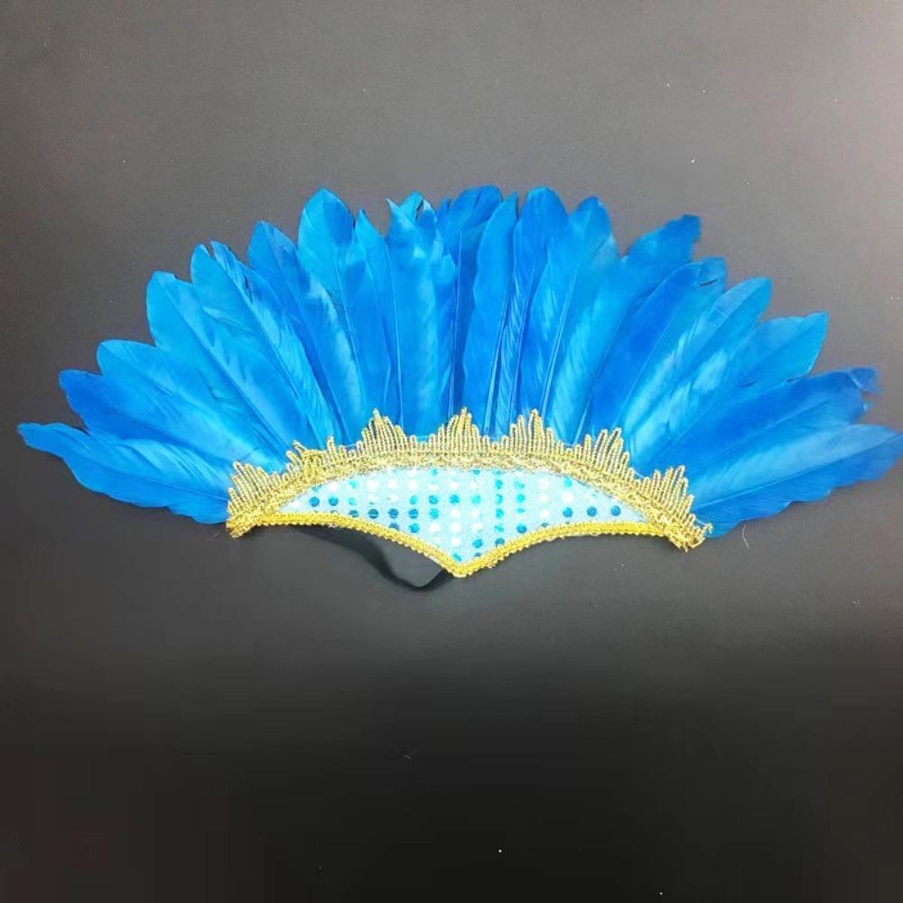 Colorful Feather Headdress Feather Colored Headwear New Carnival Costume  Children's Day