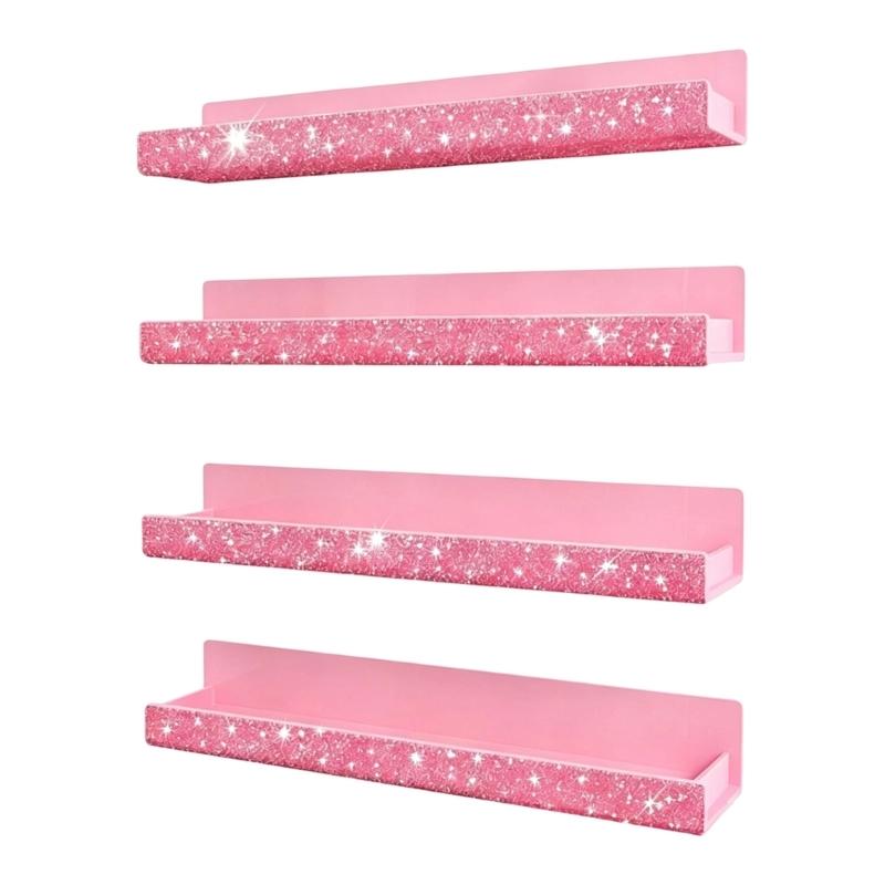 4 Pieces Clear Acrylic Nail Paint Rack 15 Inch Storage Box For Makeup And Display Use Essential Oil Holder