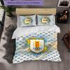 Uruguay Football Pattern 3 Pieces Bedding Set Soft Microfiber Duvet Cover with Pillow Cases for Bedroom