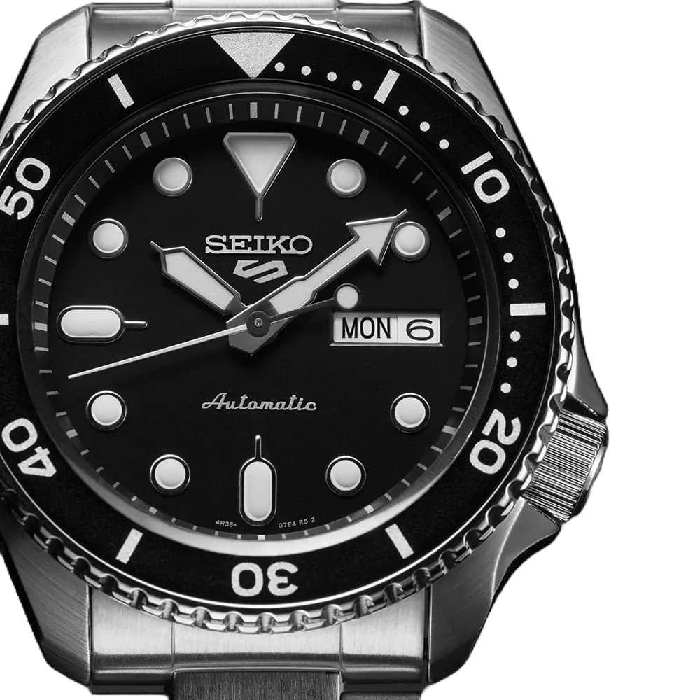 Seiko 5 Sports SRPD55K1 Czarna Tarcza Automatyczny Zegarek Męski