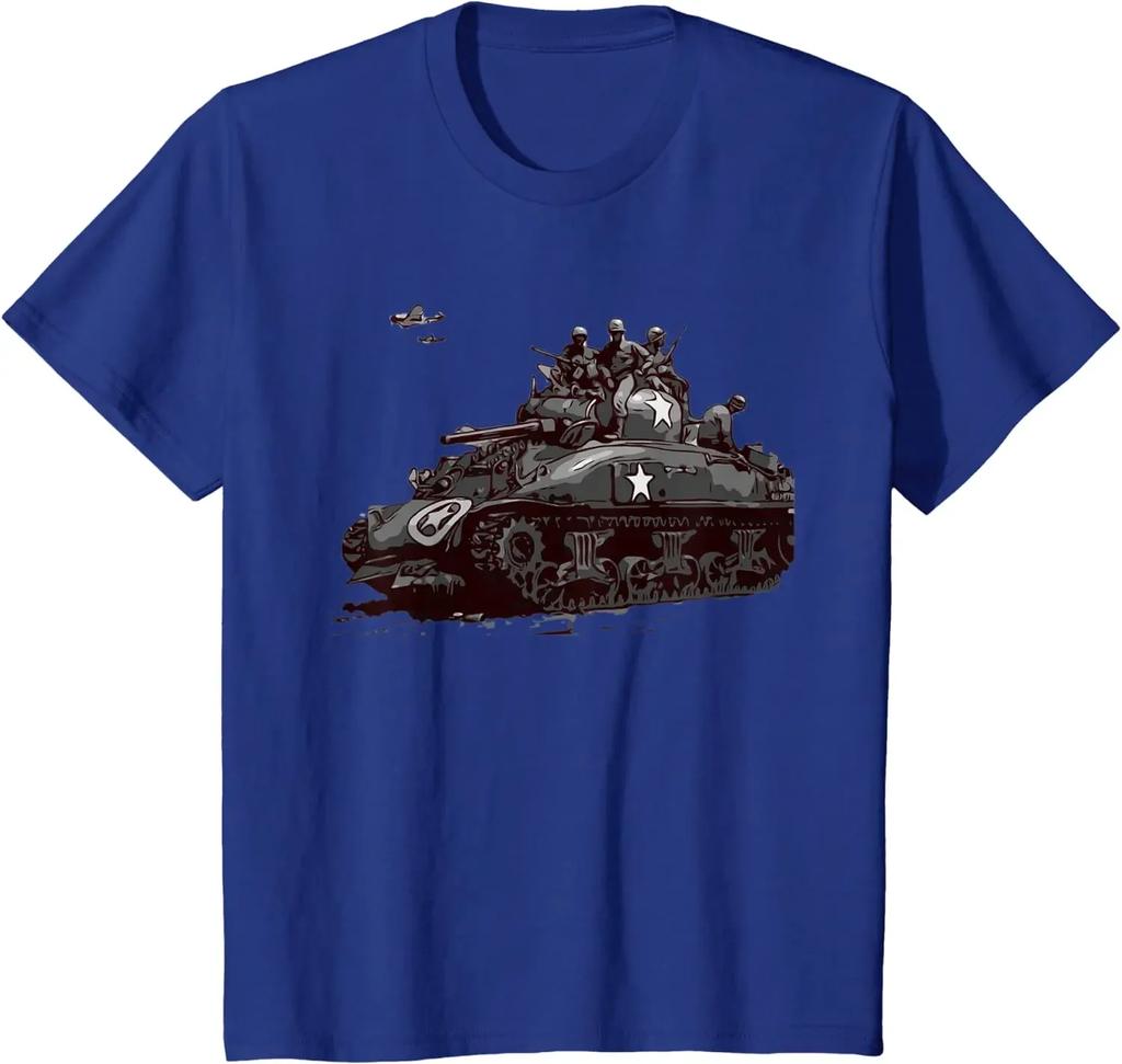M4 Sherman Medium Tank WW2 Armored Men TShirt Short  Casual 100 COTTON  ONeck  Men Clothing