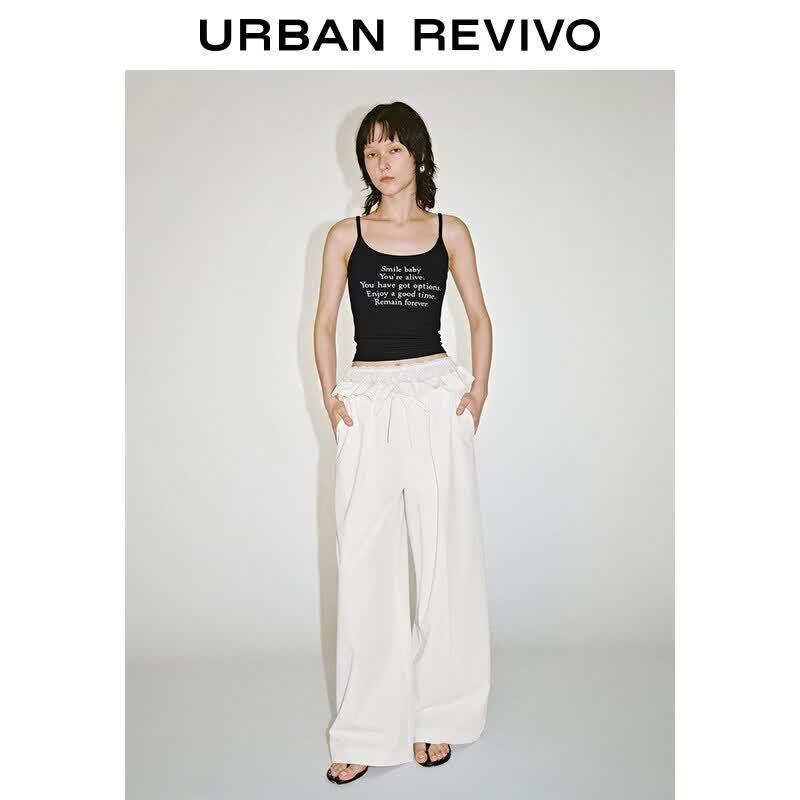 UR2026 Letter Print Camisole Top XS