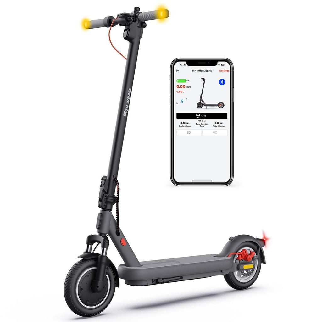 5TH WHEEL ES14 With ABE Certification Electric Scooter 10 Inch Solid Tire 400W Motor 48V7.5Ah Battery City Commuting Outdoor Riding E-Scooter