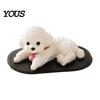 Creative Gifts for Anxiety Cute Puppy Figurine, Car Dashboard Decoration with Anti-Slip Mat, Desktop Stress Reliever Soft TPR Fidget Toy, Automotive