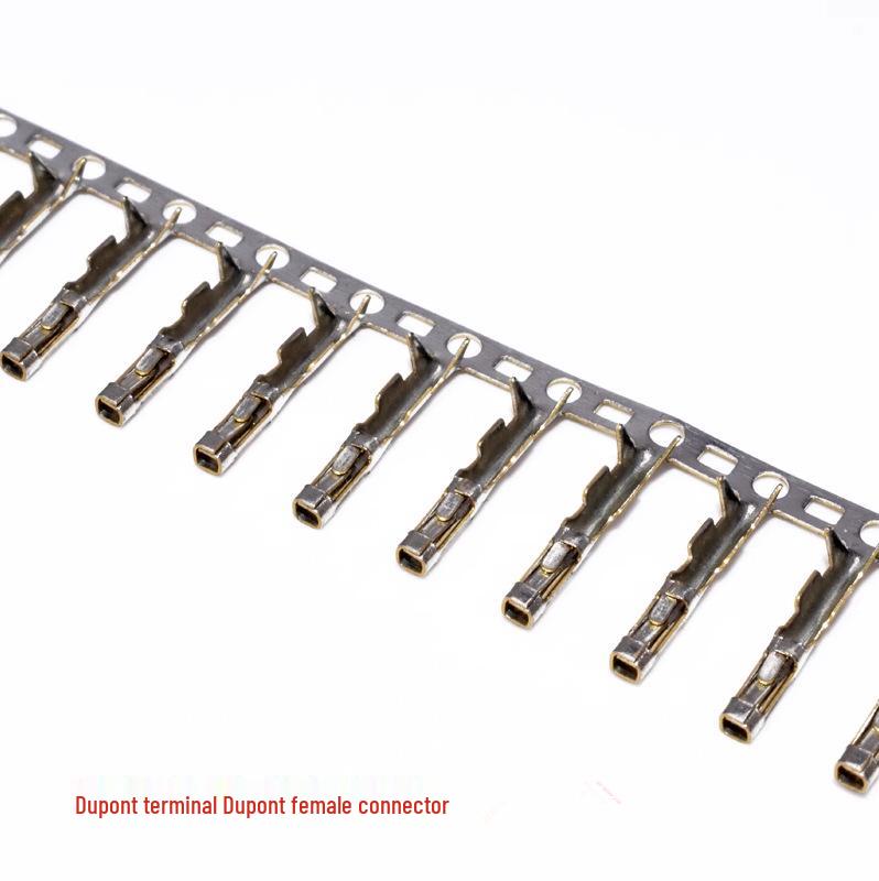

Dupont 2.54MM Pitch Spring Clip Wire Crimp Terminal Female Header Dupont Female Terminal 2.54mm (100 pcs)