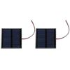2Pcs 5.5V 0.6W Wired Solar Panel Multifunctional Portable Mini Solar Board Polysilicon