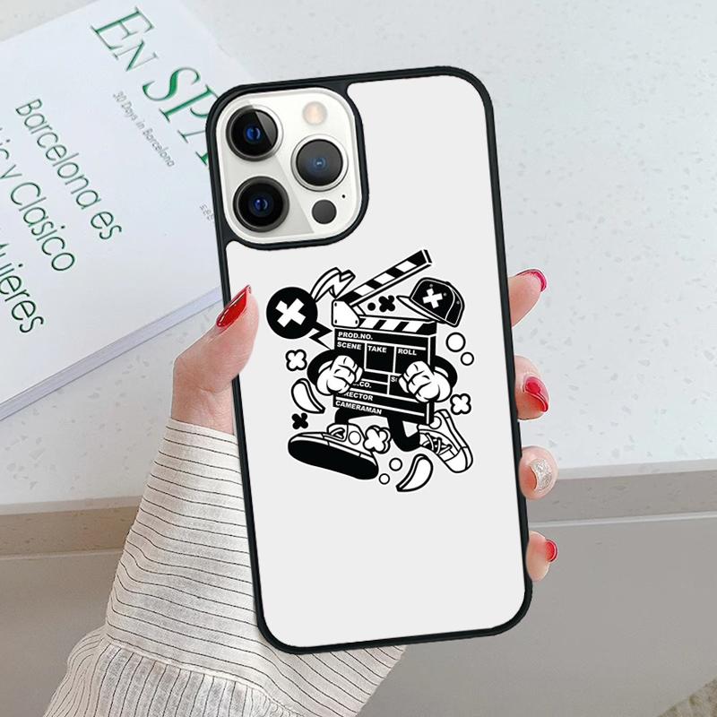 

Пленка Кинорежиссер Хлопушка Чехол для телефона Cover Для iPhone 17 Air 15 16 16e 14 13 12 11 Pro Max Coque Для Apple PLUS fundas iPhone 11pro max