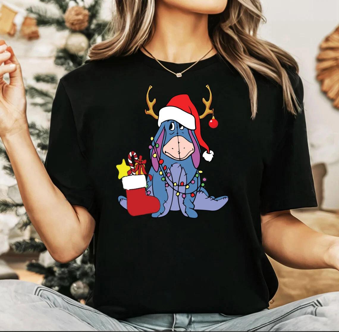2024 Christmas unisex tshirt,Night before Christmas family party, Dunky 4XL
